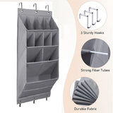 Multi-pockets Wall Storage Bag Large Over Door Hanging Shoe Organiser Behind Doors with 4 Metal Hooks Shoes Rack Storage Bags