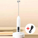 hot Electric Milk Frother Portable Egg Beater Hand Held Coffee Whisk Foam Mixer Rechargeable Kitchen Household Milk Foamer