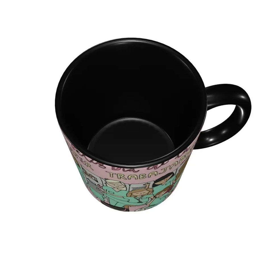 Pink Doctor Nurse Coffee Mugs DIY Customized Enfermera En Apuros Ceramic Milk Tea Mug Cup