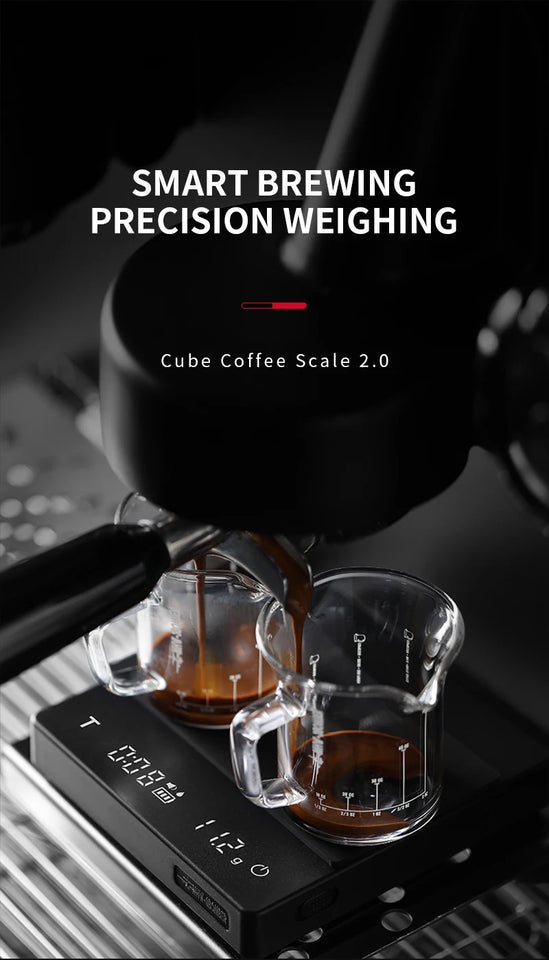 MHW-3BOMBER Digital Kitchen Coffee Scale 2000g/0.1g High Precision Cyclic Rechargeable Electronic Scale Home Barista Accessories