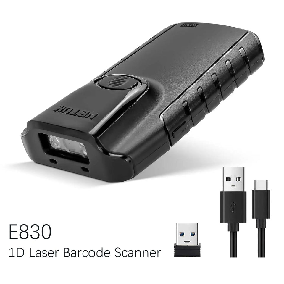 NETUM E800 Bluetooth 2D Barcode Scanner Pocket Wireless QR Reader Data Matrix PDF417 IOS Android Windows