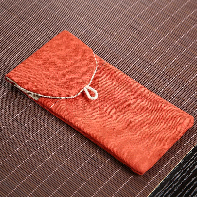 Cotton Tea Utensil Storage Bag, Tea Ceremony Organizer, Gentlemen's Cloth Bag, Portable Travel Accessories, Small Bags