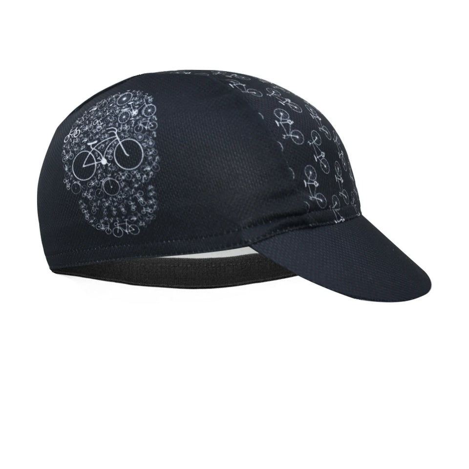 Black Cycling Cap Funny Road Bicycle Hat Cartoon Bike Headwear Men and Women Coffee & Beer Gorra Ciclismo