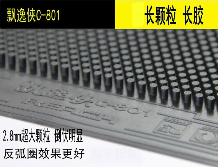 Long Pimples German REACH Table Tennis Rubber Red/Black OX 3.0mm Height Big Particles Table Tennis Rubber Sheet Strong Rotation