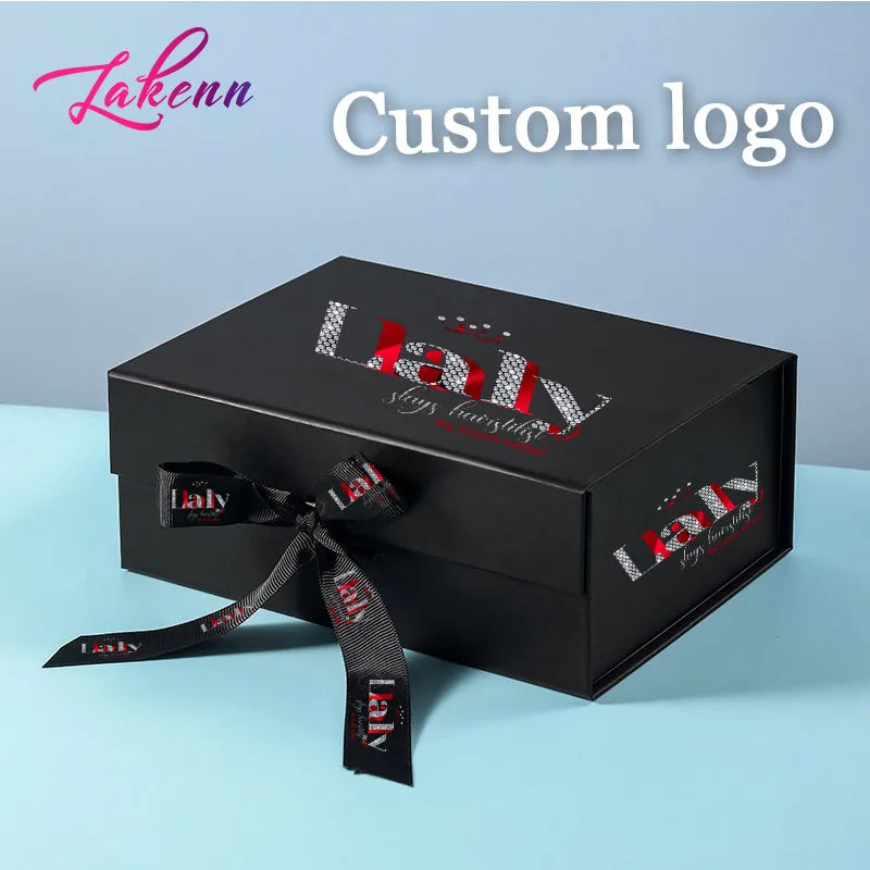 Cardboard Package Box Pink Black Carton Large Gift Box Personalized Logo Corrugated Box For Packaging Party Box With Ribbon