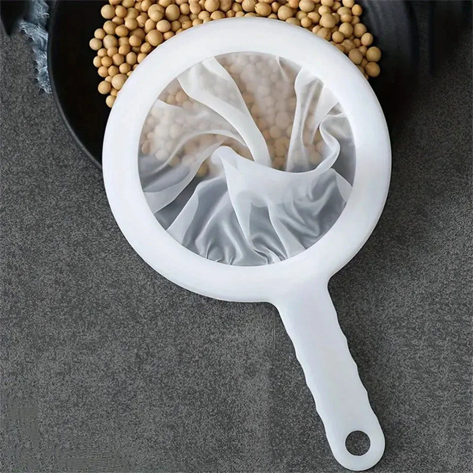 3Pcs Kitchen Ultra-Fine Nylon Mesh Strainer Soybean Milk Yogurt Juice Filter Reusable Tea Coffee Residue Filter Kitchen Fine Net