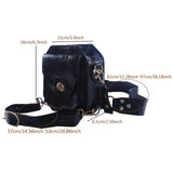 Punk Retro PU Waist Bag Casual Small Square Hip Packs For women's Crossbody Cross Multi-function Outdoor Leg Phone Pouch NEW