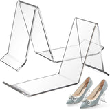 2 Pcs Acryl shop Display Stands Shopping Mall Sandal Racks Sneaker Holders