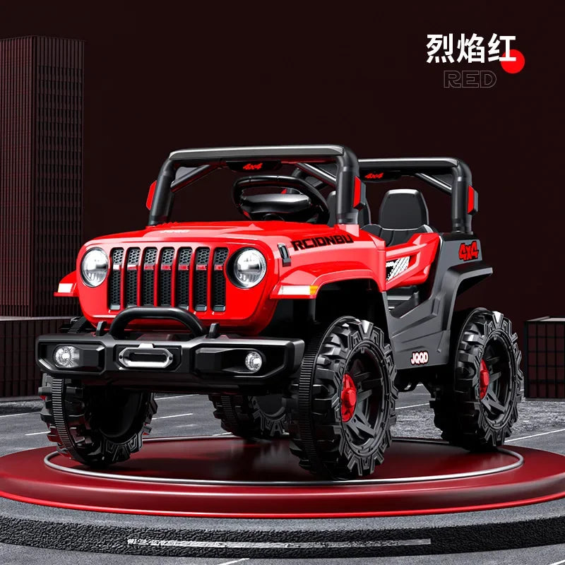 12V 7AH Big Battery Electric Car for Kids - Four-Wheel Remote Control 4WD Off-Road Ride-On Vehicle Quality Children's Transport