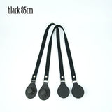New Arrival Long Thicken Polyester Cotton Flat Handles With Faux Leather PU Drop End with Silver Rivet for OBag for EVA O Bag