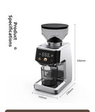 Touchscreen Electric Coffee Grinder - Automatic Commercial & Home Use, Stainless Steel Burr Mill with Dose Control, LCD Display