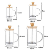 Coffee French Press Pot With Filter high borosilicate glass Hand Punch Coffee Pot Multifunctional Brewings Tea Milk Pot Tools