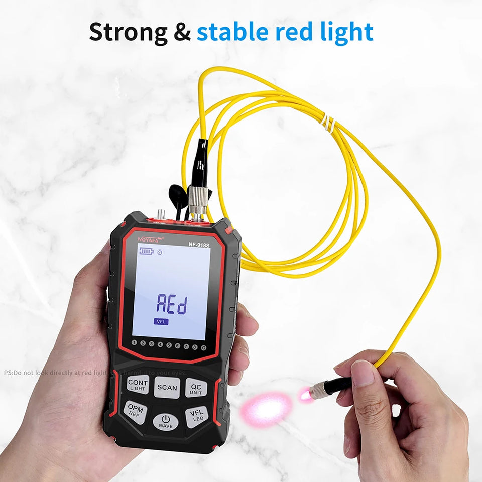 NOYAFA NF-918S Network Cable Tester Red Light Pen Wire Tracer with Optical Power Meter POE Check Wiremap Crimp Test Line Finder