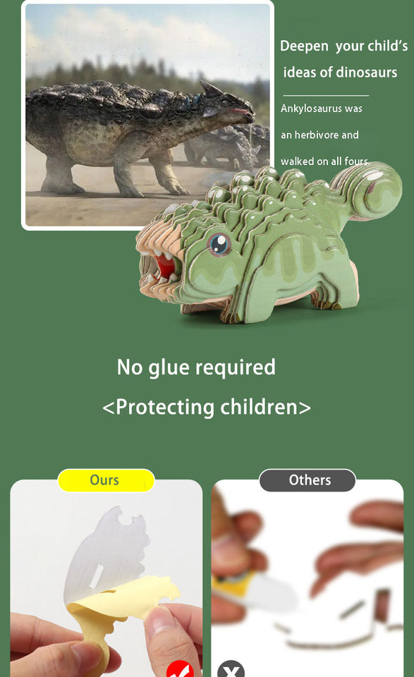 Animal 3D Paper Puzzle For Kids Educational Montessori Toys Funny DIY Manual Assembly Three-dimensional Model Toy For Boy Girl