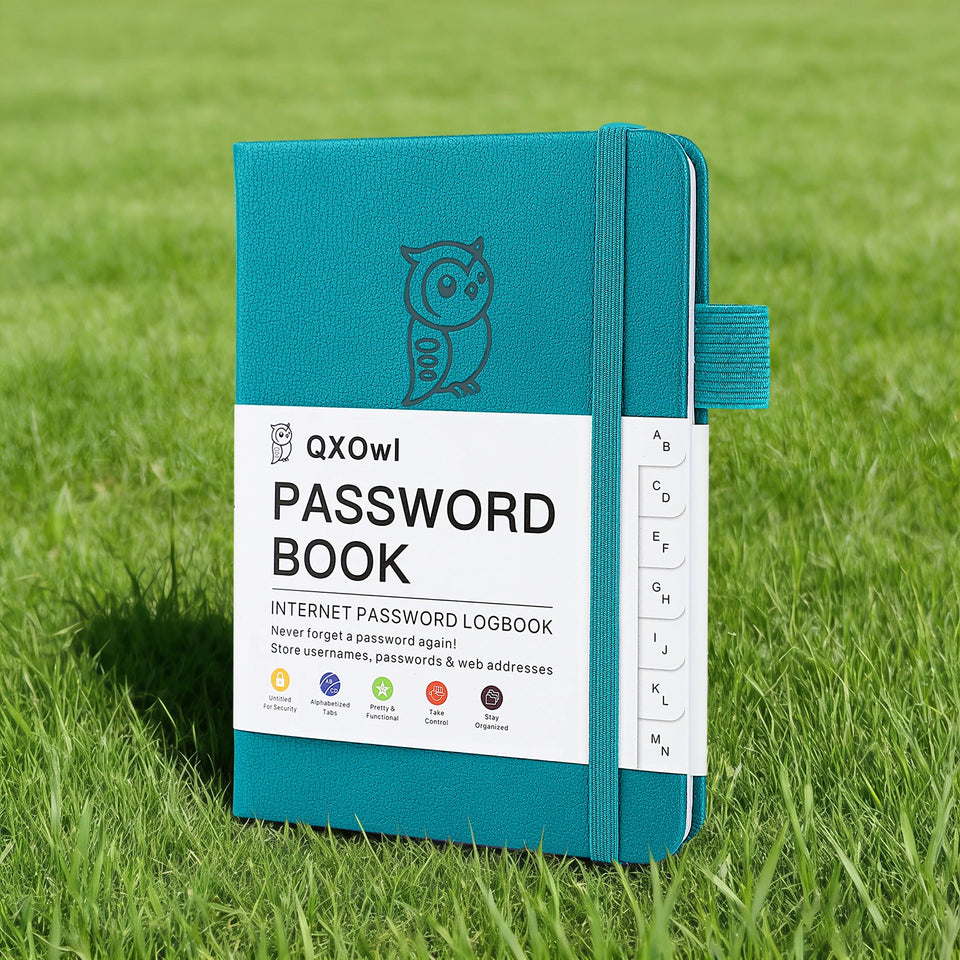 Password Book with Alphabetical tabs. Hardcover Password Keeper Notebook for Seniors, Internet Password Logbook Journal, Address