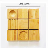 Creative Jiugongge Molecular Cuisine Western Restaurant Plate Dessert Wooden Tableware Restaurant Dim Sum Plate Barbecue Plate
