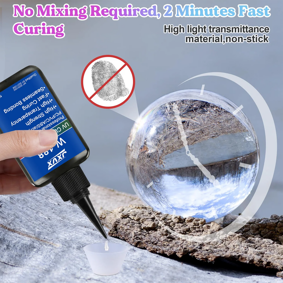 1.76oz UV Resin kits with lamp Epoxy Resin Glue  waterproof, UV-enhanced curing DIY Jewelry Making High Transparency Fast Drying High Hardness For Bonding Glass Metal Wood DIY Crafts Decor 1-5pcs.