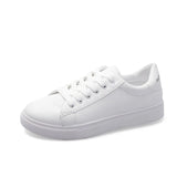 2024 New Women Sneakers Fashion Breathble Vulcanized Shoes Pu Leather Platform Shoes White Lace Up Casual Shoes Zapatos Mujer