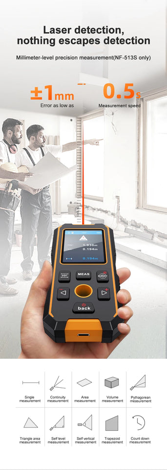Noyafa Nf-513S Metal Detector Wire Finder for Detecting Underground Cables Cable Metal AC Wood in Walls Cable Tracker Tools