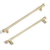 Goo-Ki Antique Brass Stainless Steel Cabinet Handles T Bar Knobs Modern Drawer Pulls for Kitchen Cabinet Hardware for Bedroom