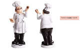 Restaurant Resin Decor - Chef Figurine & Bar Ornaments for Cafe, Commercial Kitchen Decorations Durable Resin Craft