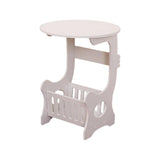 Creative Wooden Bedside Table Small Apartments Bedhead Cabinet Household Bedroom Nightstands Living Room Solid Color Round Table