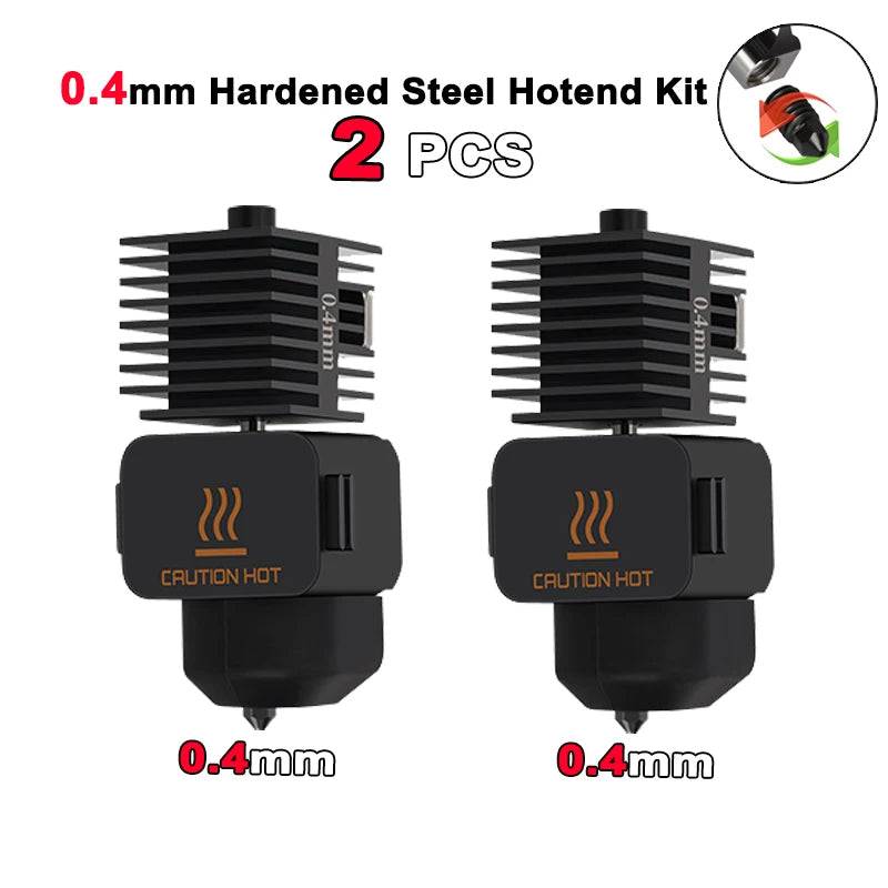 Hotend Kit For Bambu Lab A1/A1 Mini Fast Speed Hot End Assembly 0.2/0.4/0.6/0.8mm Hardened steel Nozzle 3D Printer Part