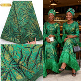 SJD LACE African French Tulle Brocade Lace Fabrics Damask Lace 2026 Latest Nigerian Gilding Jacquard for Women Party Dress 4318