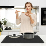 Silicone Stove Top Cover Mat, Heat Resistant Electric Glass Cooktop Protector, Extra Large Dish Drying Mat for Kitchen RV