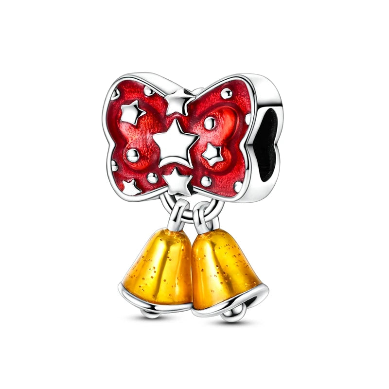 Red Series 925 Sterling Silver Koi Firecracker Dragon Heart Mushroom Coffee Machine Charm Fit DIY Bracelet Necklace Niche Gifts