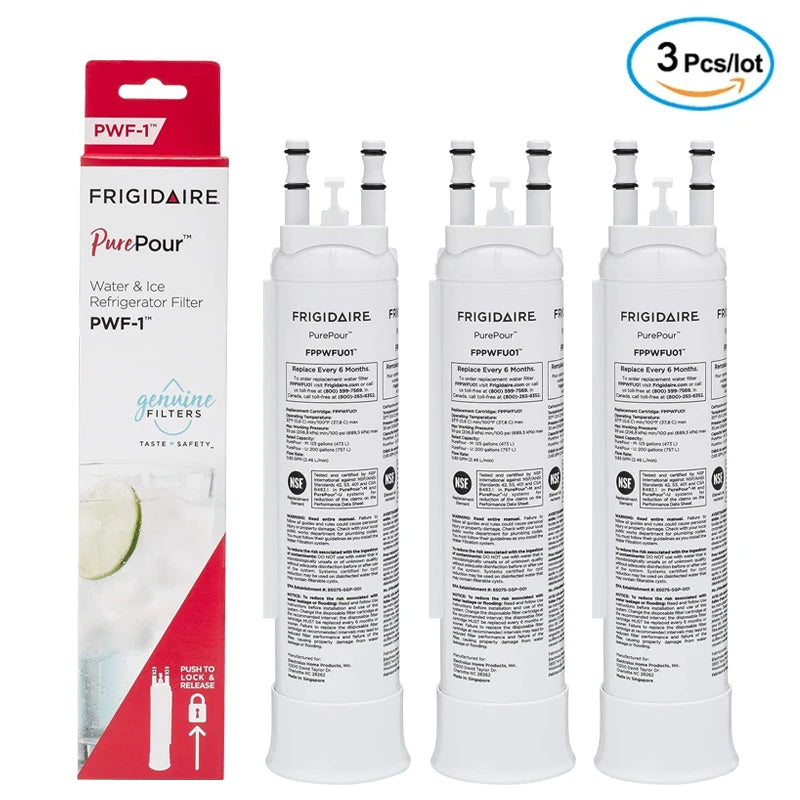 Frigidaire FPPWFU01 PurePour™ PWF-1™ Refrigerator Water Filter Replacement | Set of 3