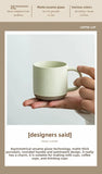 Speckled Ceramic Coffee Mug Modern White Frosted Design with Handle Unglazed Base Custom Small for Cafe
