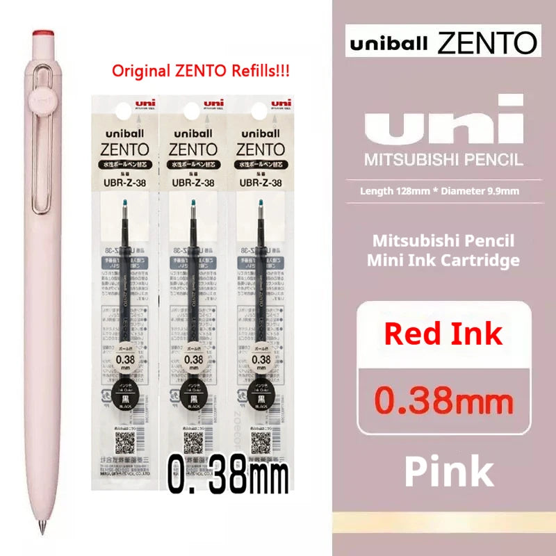 Uni-ball ZENTO Click Gel Pen,0.38/0.5/0.7mm Various Colors Water-based pen With Ergonomic Grip Smooth Writing for School&Office