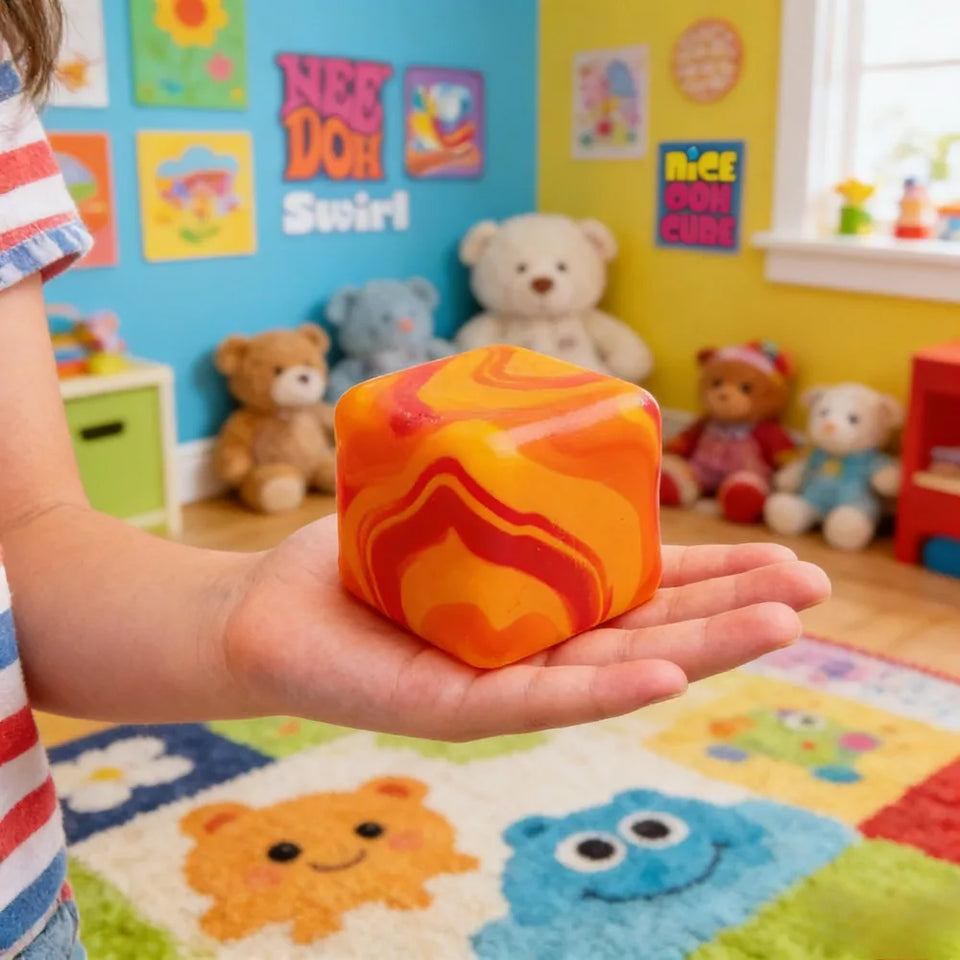2026 NeeDo# Nice Cube Sensory Squeeze Toy with Super Solid Squish Stress Relief Anxiety Sensory Tool - 2.17" Cube New