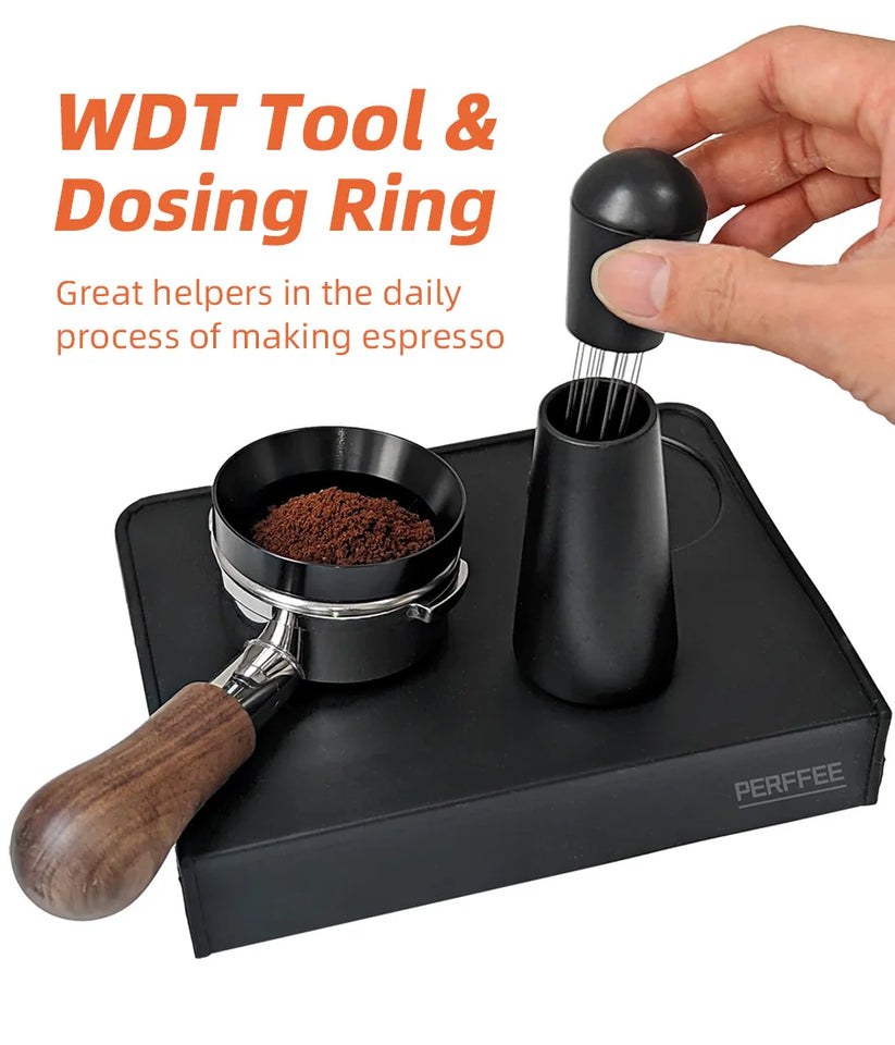 Espresso Coffee Stirrer WDT Distribution Tool Stainless Steel Needles Coffee Powder Distributor Dosing Ring Barista Accessories