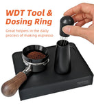 Espresso Coffee Stirrer WDT Distribution Tool Stainless Steel Needles Coffee Powder Distributor Dosing Ring Barista Accessories