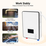 4500W 110V Water Heater, Touch Screen Electric Water Heater, Instantaneous Water Heater  On Demand Bath Shower
