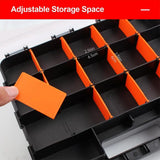 Hardware Organizer Box 34 Compartments Organizer W/ Removable Dividers Double Side Screw Organizer For Nuts, Bolts Screws Nails