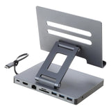 Aluminum Type C Docking Station Laptop Stand /9 in 1 for Fast Data Transmission and Expanded 2xHDMI4K USB3.0 HUB