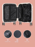 Multifunctional suitcase 18 inch small lightweight luggage with USB cup holder password suitcases 20" cabin carry-on travel bag