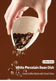 Ceramic Coffee Bean Dosing Cup, 35-40g Single Dose Measuring Tray for Coffee Bean and Tea, Chic Home Barista Tool Accessories