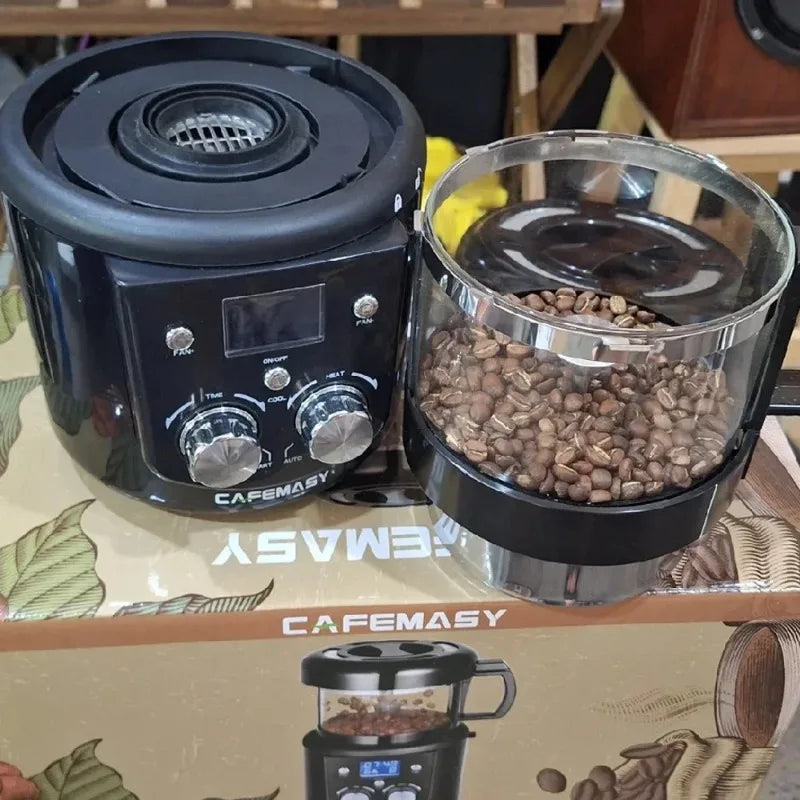 CAFEMASY 80-100g Home Coffee Roaster Electric Mini No Smoke Coffee Beans Baking Roasting Machine 110-240V Coffee Bean Roaster
