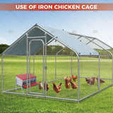 Multi-Compartment Metal Chicken Nesting Box Automatic Roll-Out Egg Collection Waterproof Steel Laying Box for Hens Ducks Rabbits