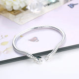 Hot new 925 Sterling Silver Bracelets for women men 4MM snake bone chain Wedding party Gifts high quality Fashion Jewelry Fine