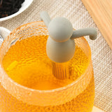 1PC Reusable tea maker Stainless steel tea filter Kitchen Restaurant Garden Accessories Creative humanoid tea filter