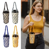 1 Hand Woven Mesh Bag,water Cup,portable Beverage and Coffee Bag,reusablehandheld Kettle Bag, Beverage Bag, Decorative Mesh Bag