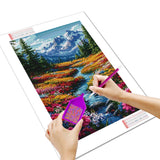 Huacan New Arrivals 2025 Diamond Painting River Mountain Diamond Embroidery Landscape Flower Full Handmade Gift