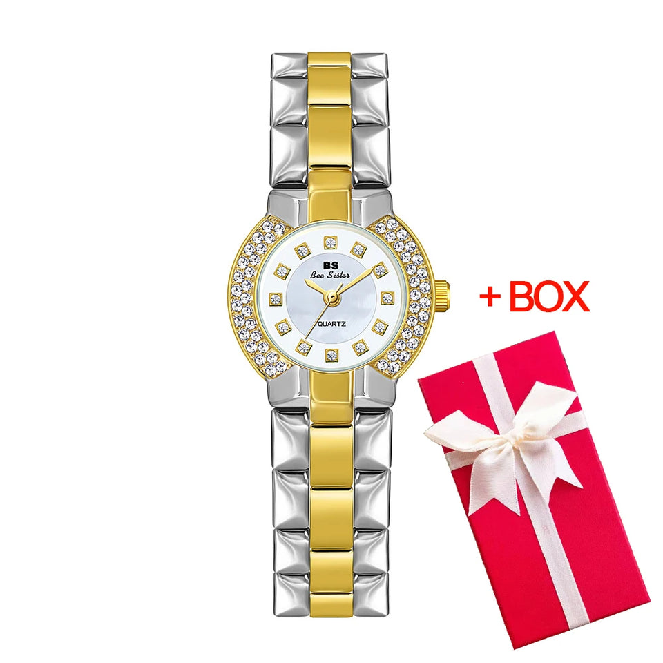 Women Luxury Brand Watch 2025 Dress Silver Gold Women Wrist Watch Quartz Diamond Ladies Watches Female Clock Bayan Kol Saati