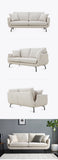 Furniture White Living Room 2 Seater Modern Nordic Scandinavian Upholstery Small Comfy High Quality