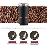 Black Fast-even Grinding Spice Grinders 400W Coffee Grinders for Grinding Coffee Beans Herbs Spices for Grinding Nuts Seeds